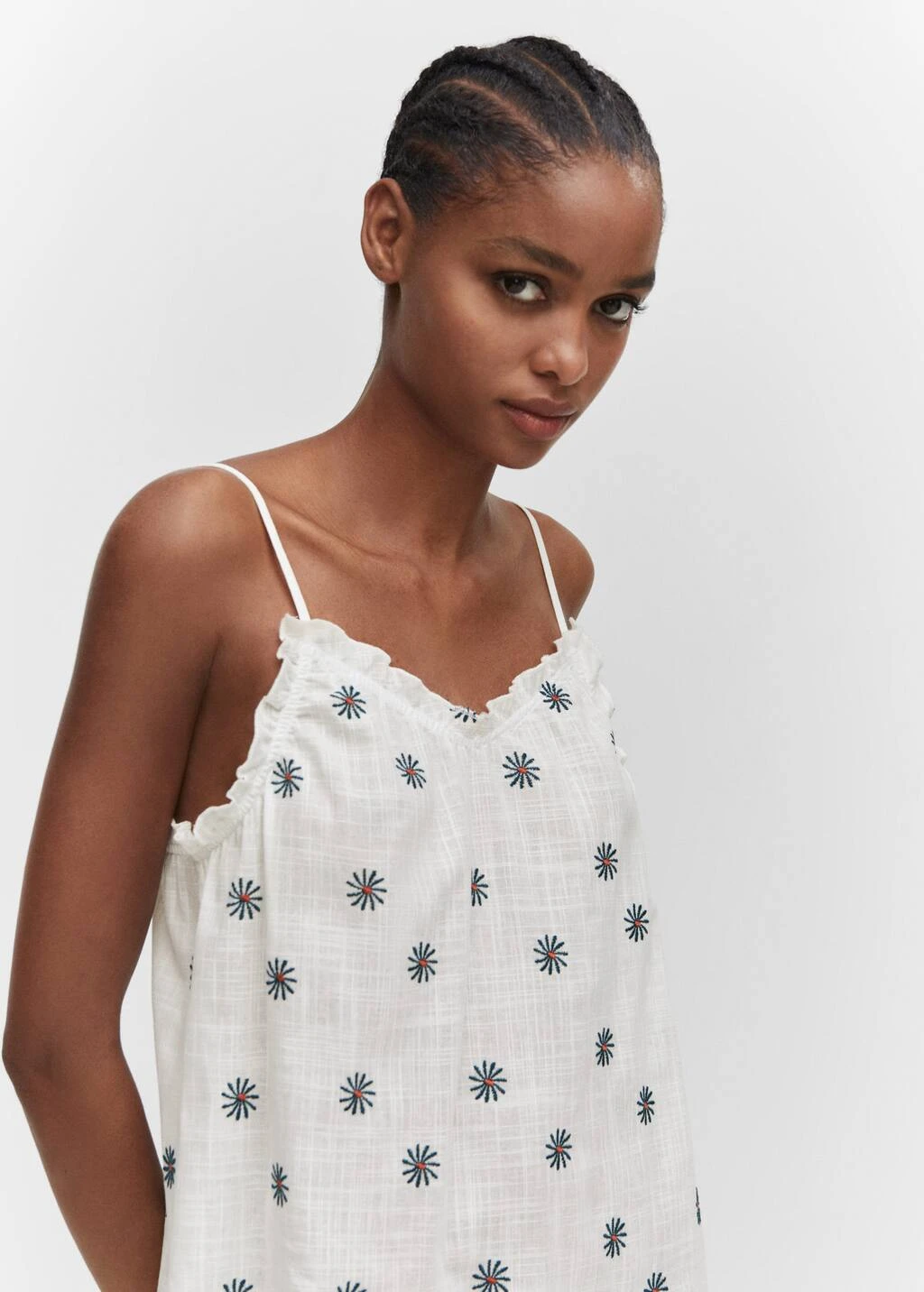 Chemise De Nuit Brodée Fleurs – Image 4