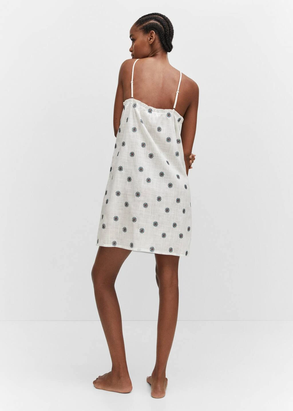 Chemise De Nuit Brodée Fleurs – Image 3