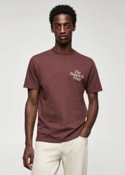 T-shirt 100 % Coton Imprimé Poitrine