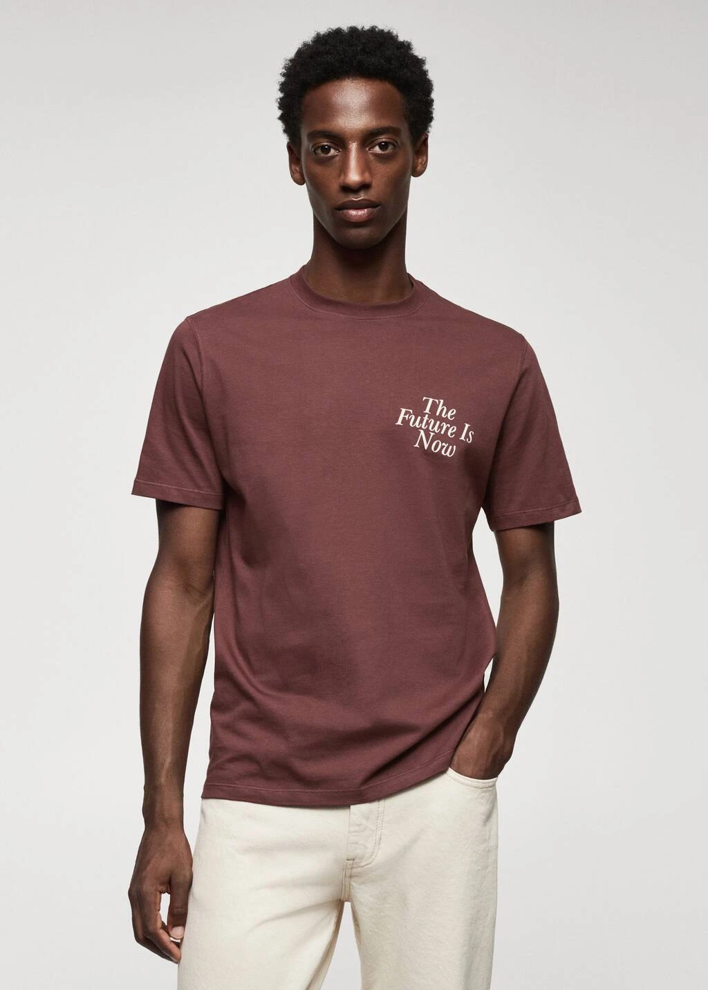 T-shirt 100 % Coton Imprimé Poitrine