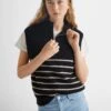 Gilet Maille Rayures