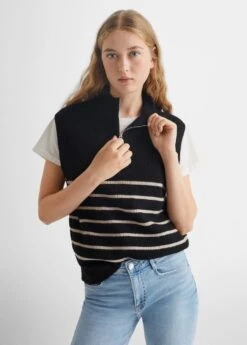 Gilet Maille Rayures