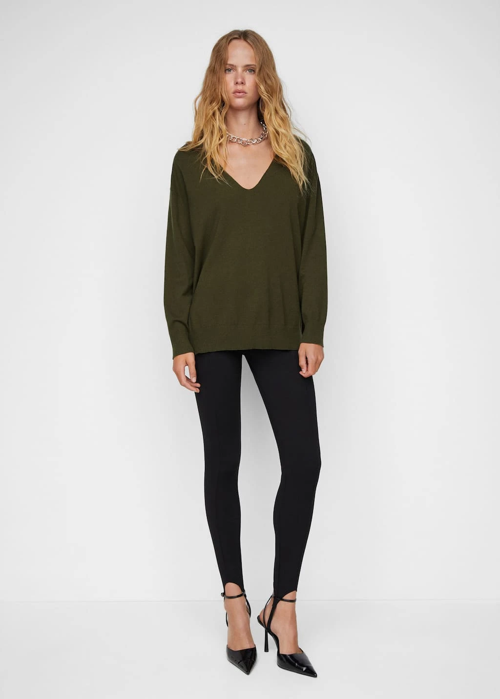 Pull-over Maille Fine Col V â Image 11