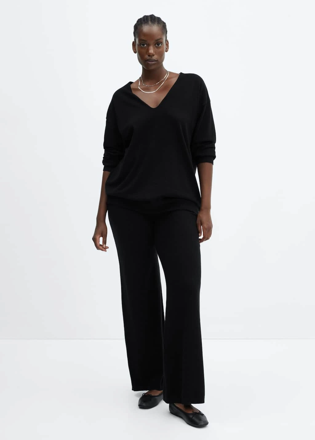 Pull-over Maille Fine Col V â Image 5