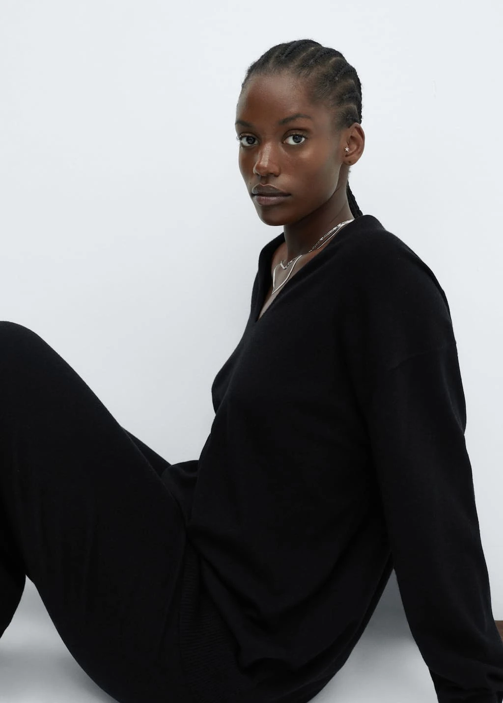 Pull-over Maille Fine Col V â Image 6