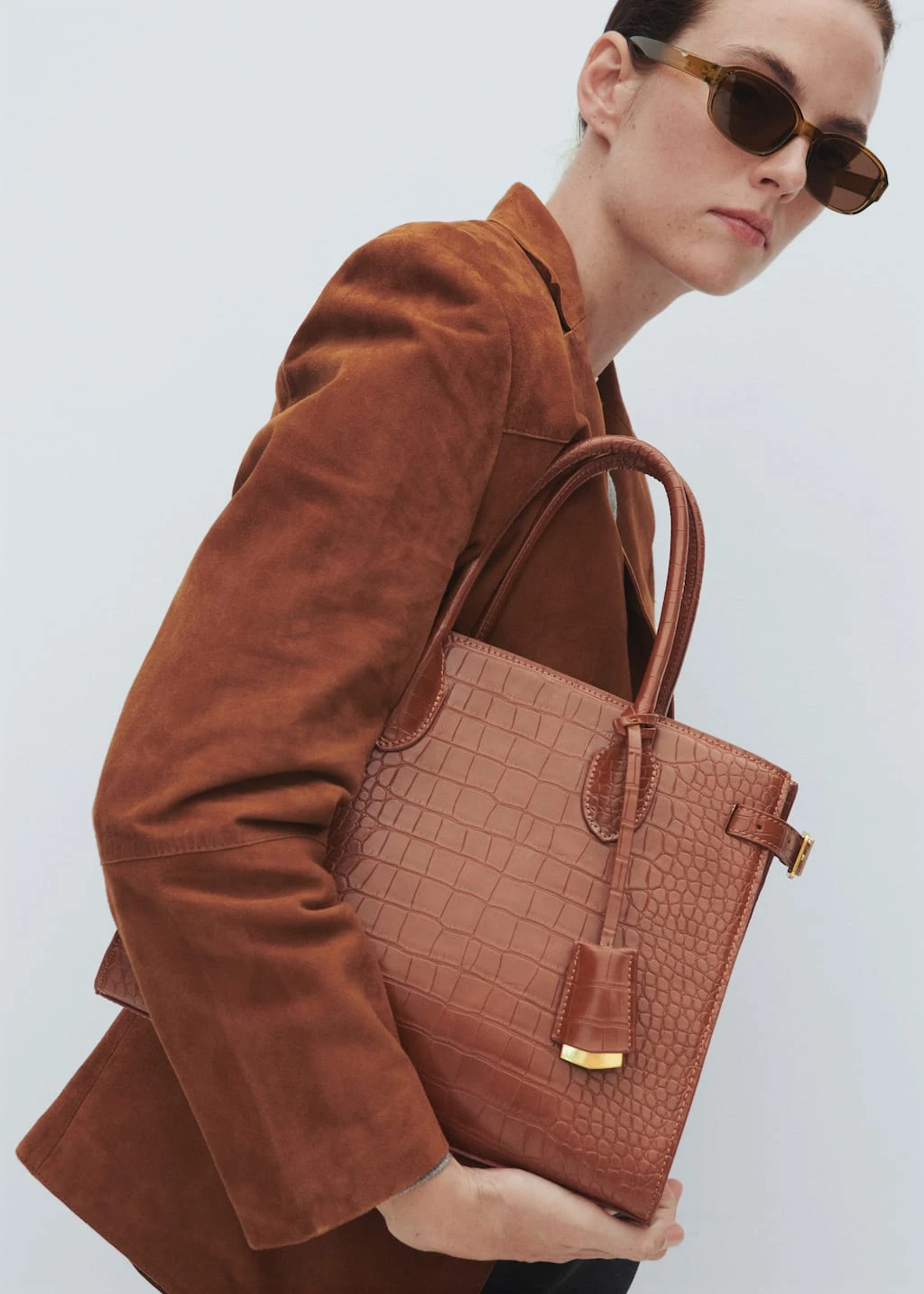 Sac Anse Double Effet Croco