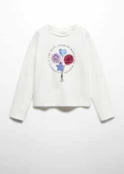 T-shirt Manches Longues Sequins