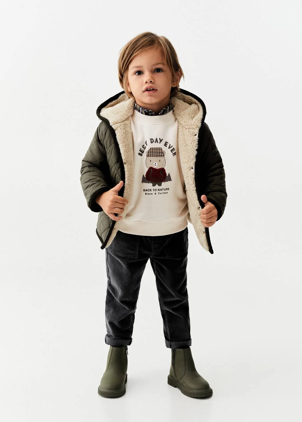 Pantalon Velours Côtelé Taille élastique