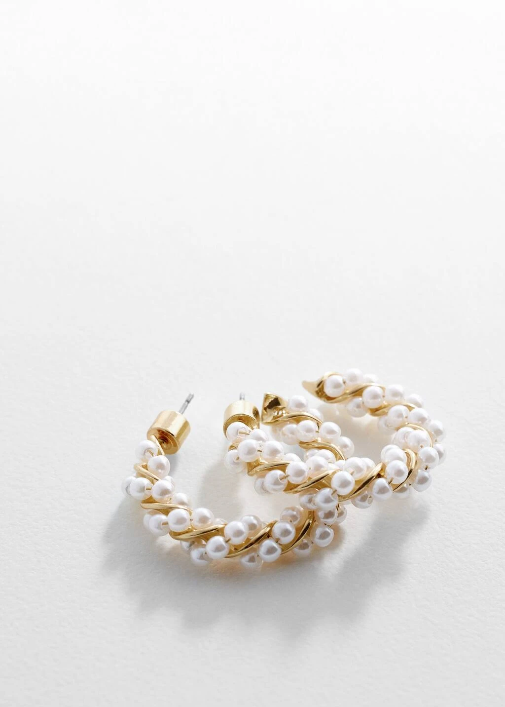 Créoles Entrelacées Perles – Image 2