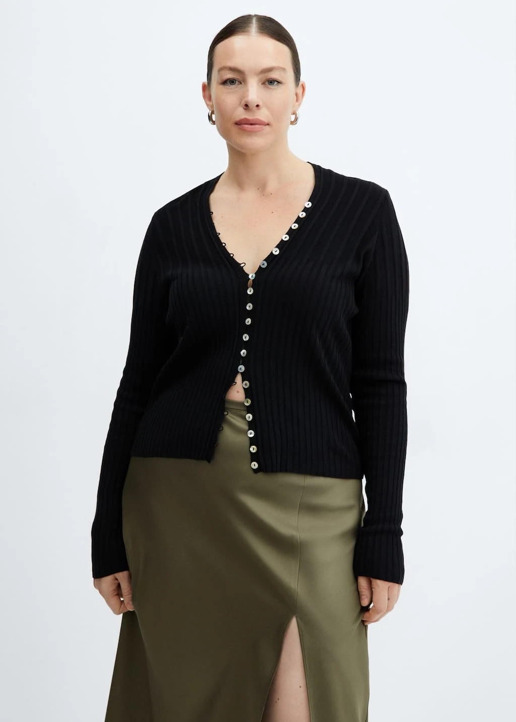 Jupe Satinée Fente Latérale – Image 8