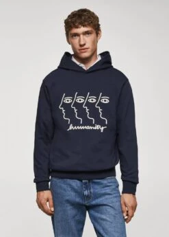 Sweat-shirt Capuche Broderie