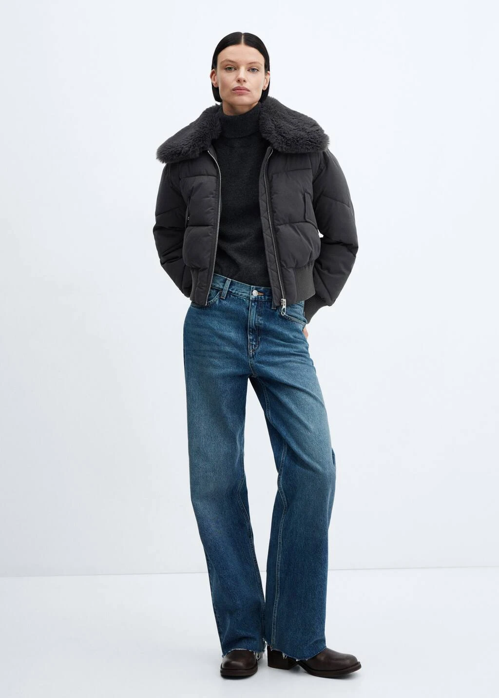 Anorak Bomber Col Fausse Fourrure – Image 2