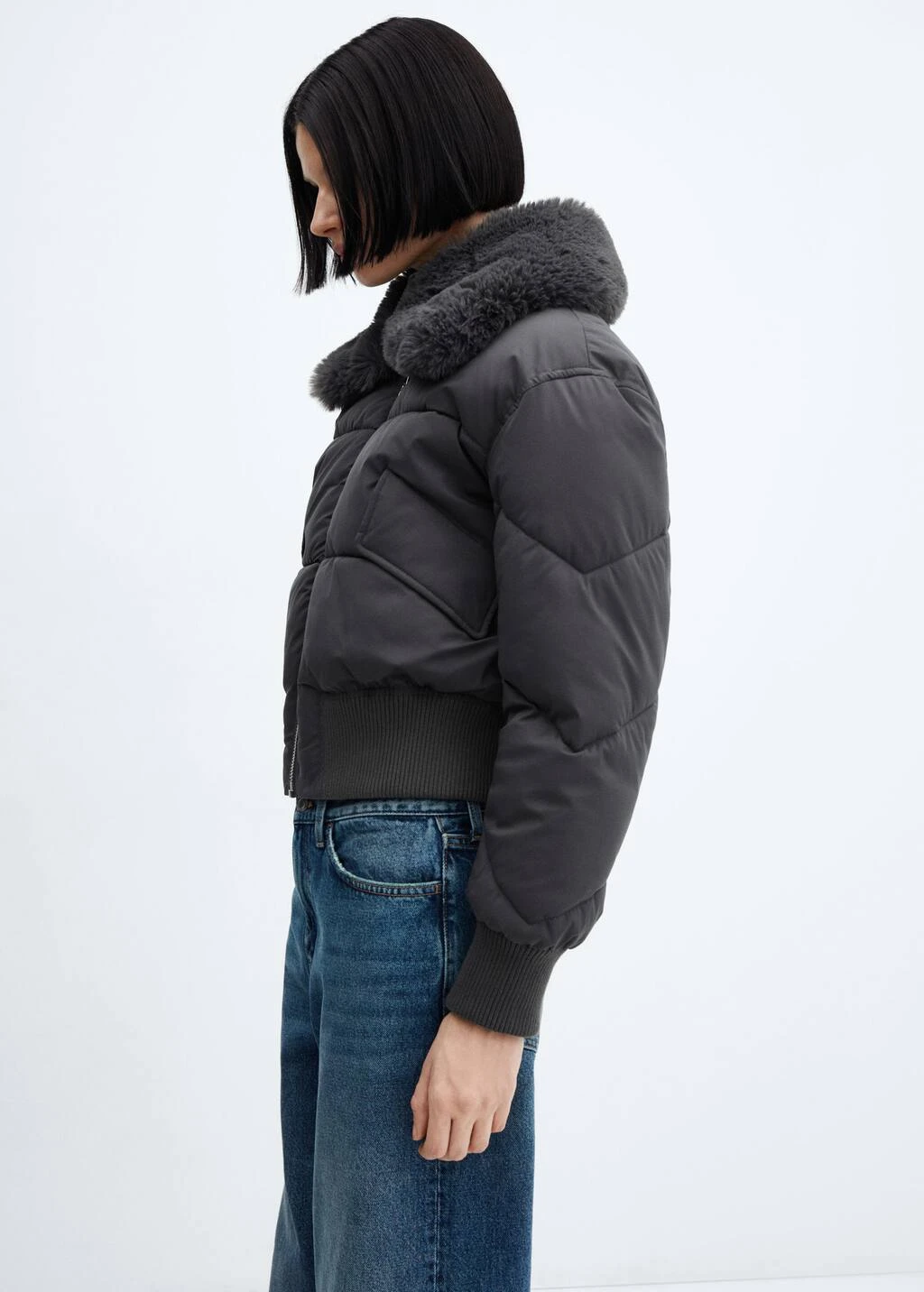 Anorak Bomber Col Fausse Fourrure – Image 6