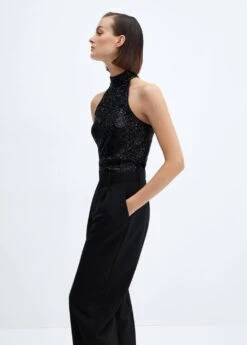 Top Emmanchures Américaines Sequins