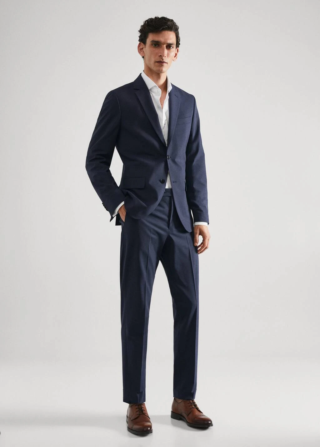 Chemise Costume Slim-fit Tissu Twill Boutons De Manchette â Image 2