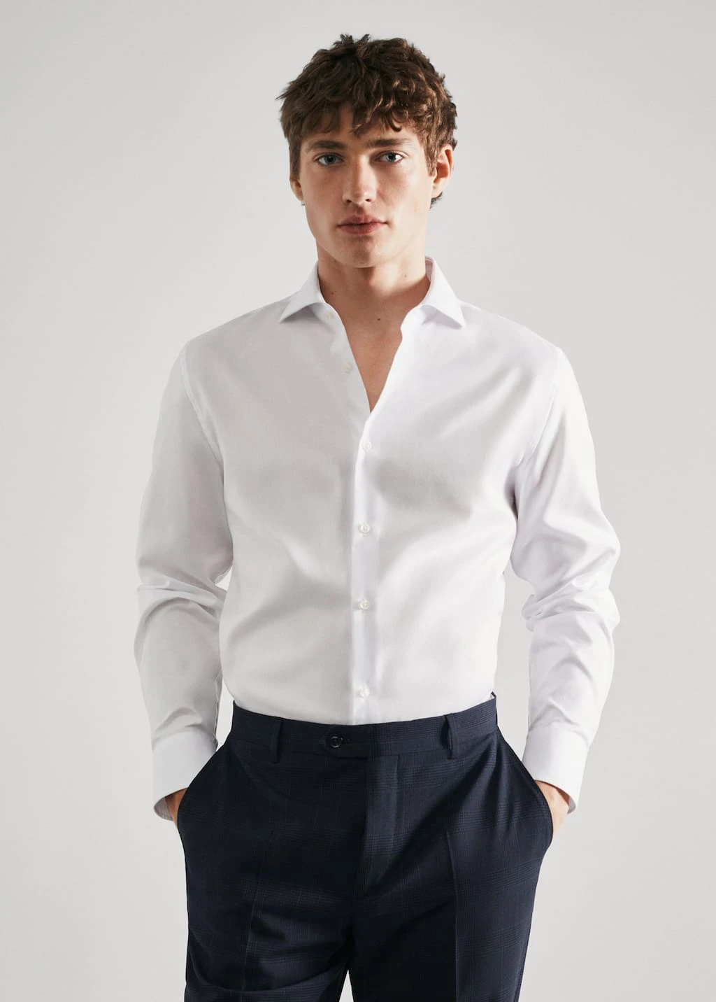 Chemise Costume Slim-fit Coton Structurée