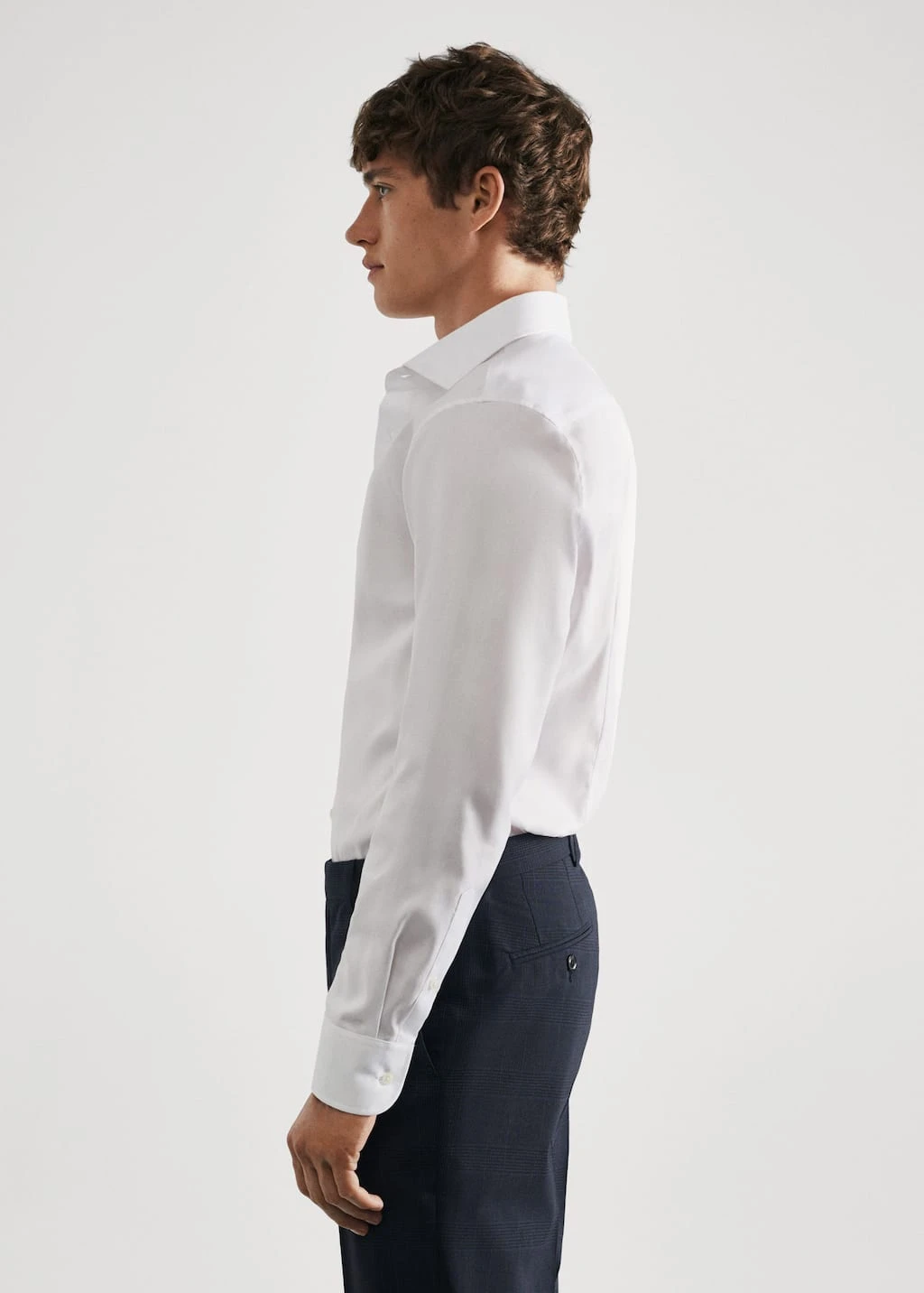 Chemise Costume Slim-fit Coton StructurĂ©e â Image 5