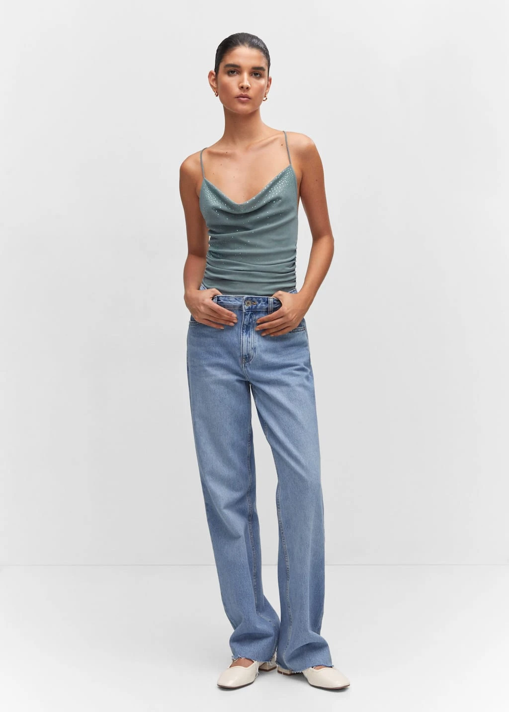 Body Drapé Détail Strass – Image 2