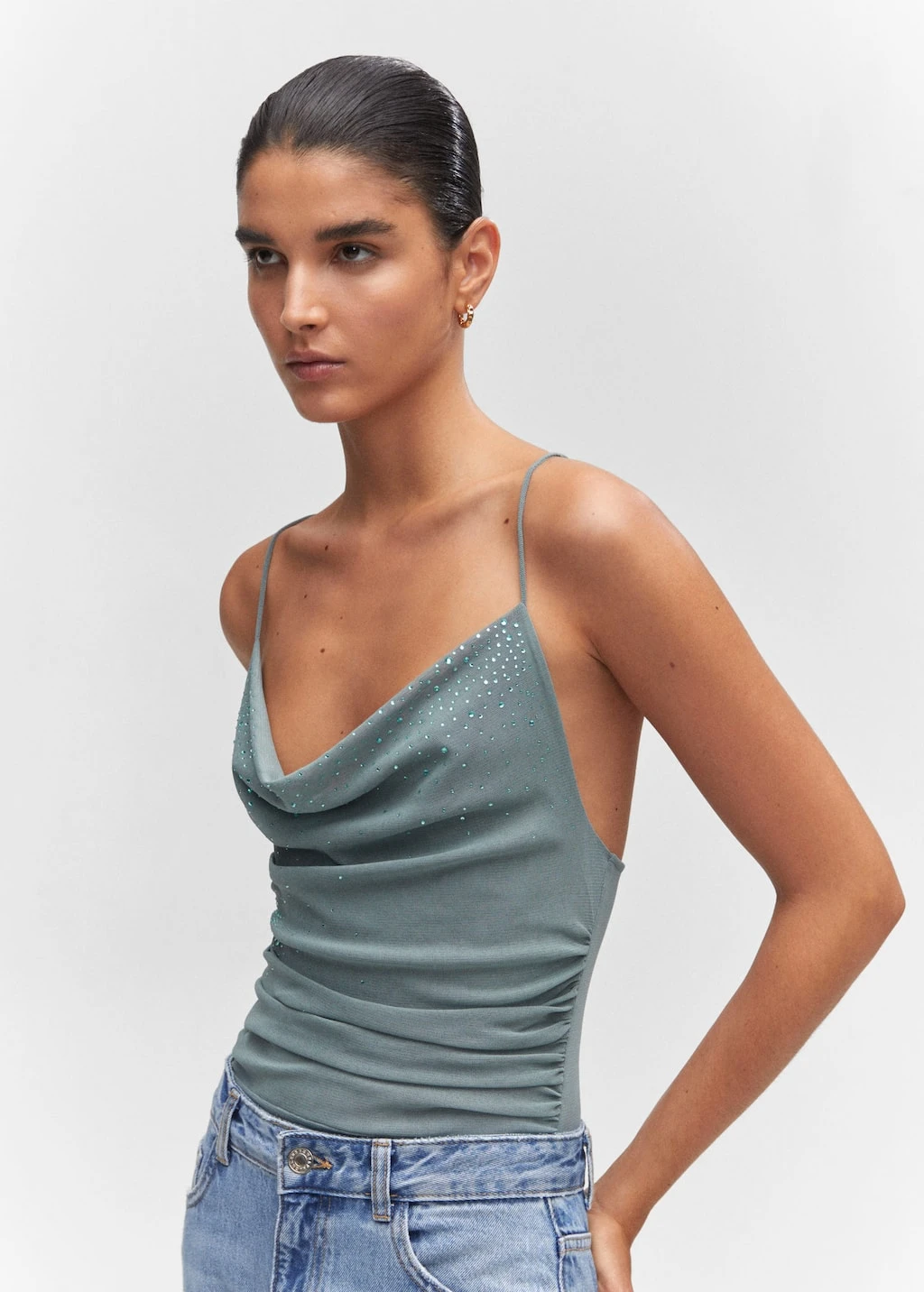 Body Drapé Détail Strass – Image 6