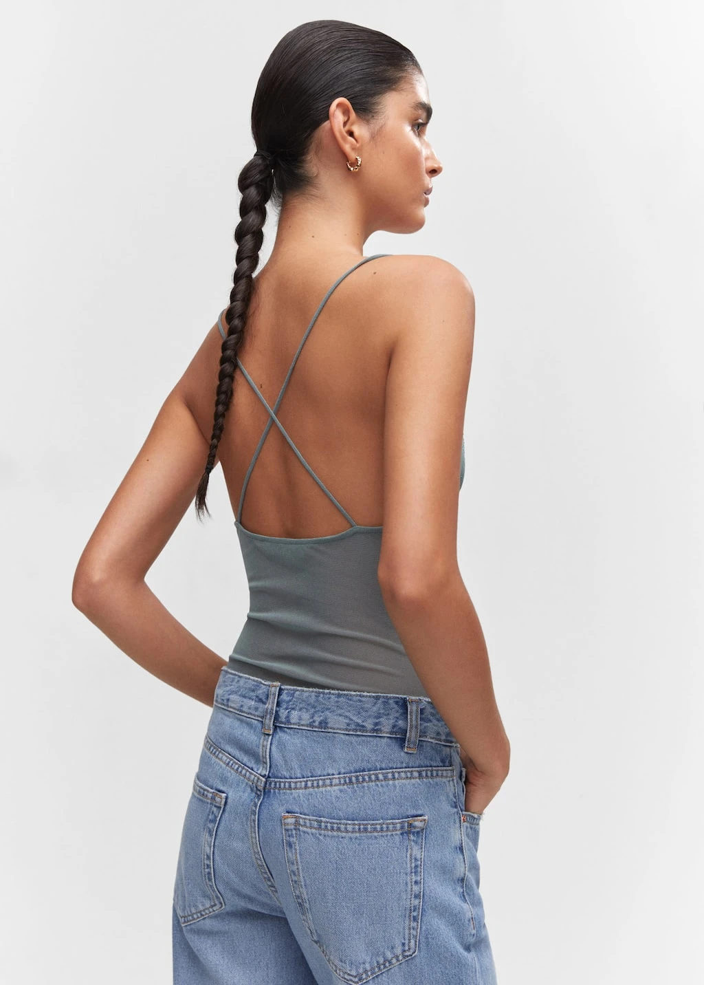 Body Drapé Détail Strass – Image 3