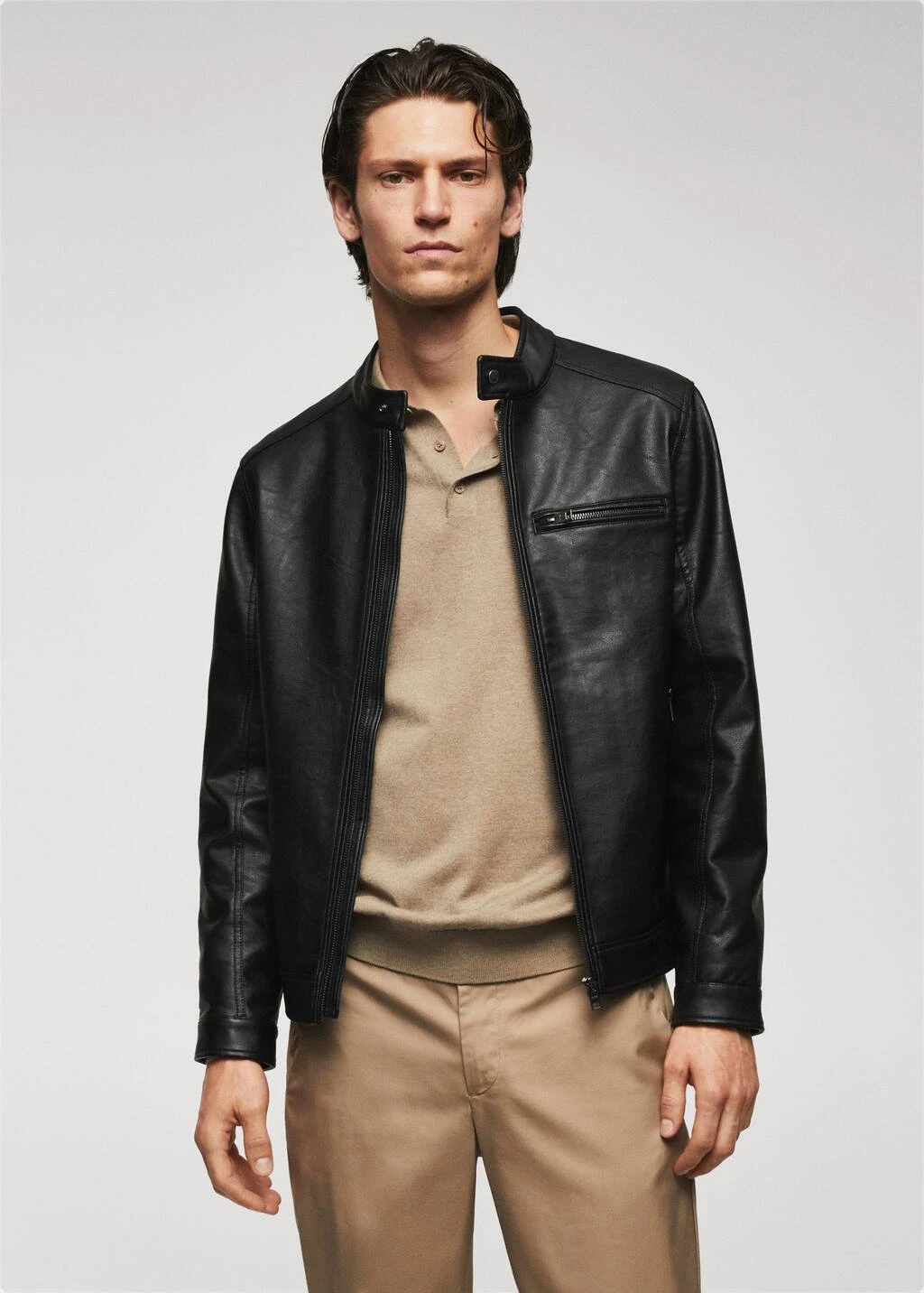 Veste Similicuir Fermetures Ăclair