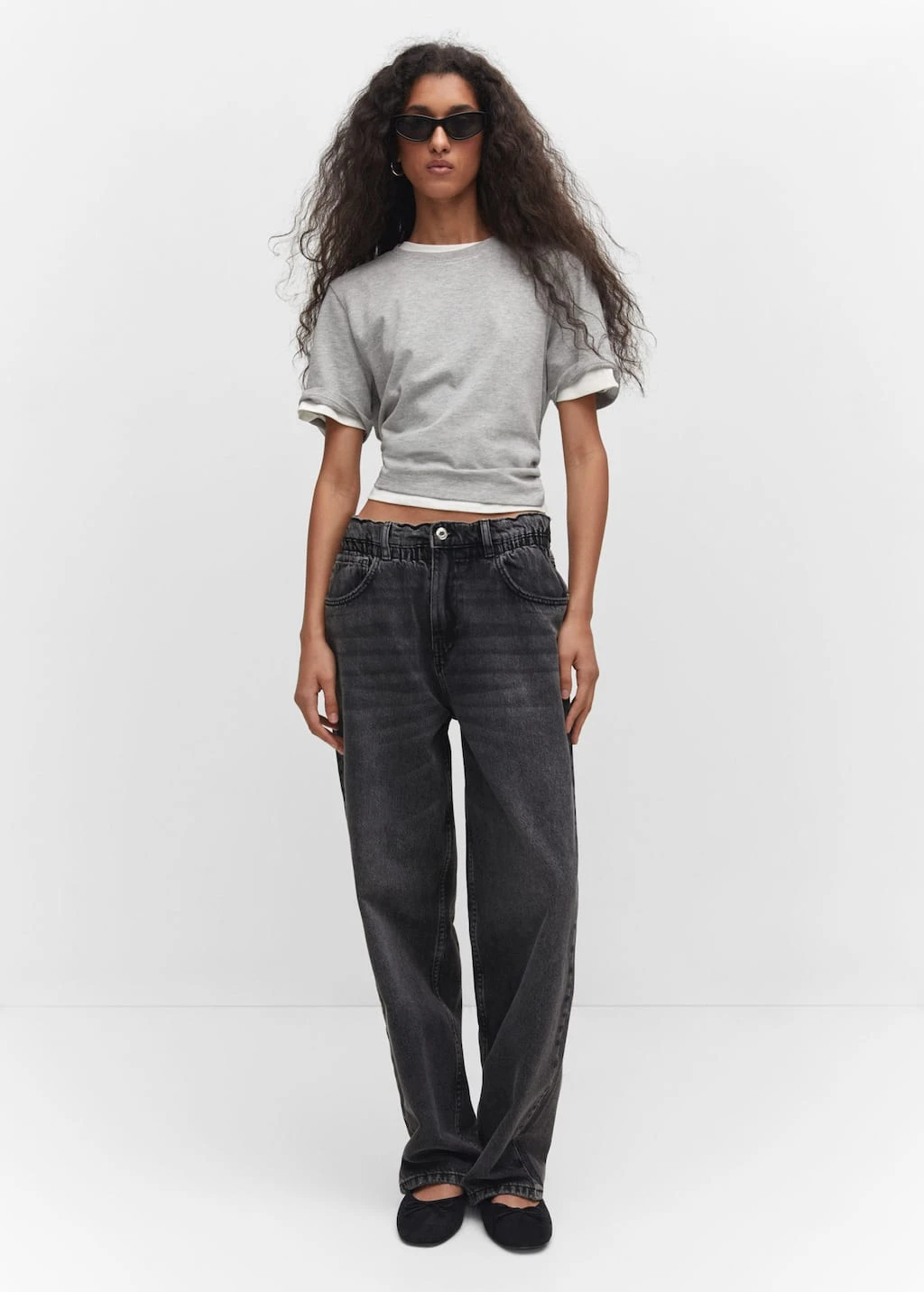 Jean Slouchy Taille élastique – Image 2