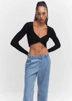 Pull-over Crop Croisé