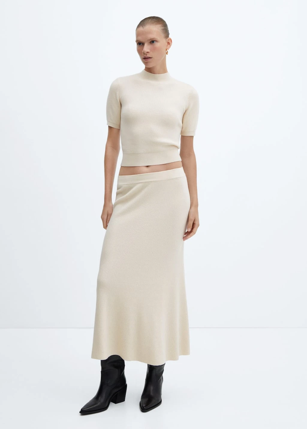 Pull-over Col Montant Manches Courtes – Image 9