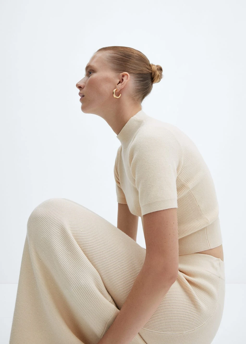 Pull-over Col Montant Manches Courtes – Image 12