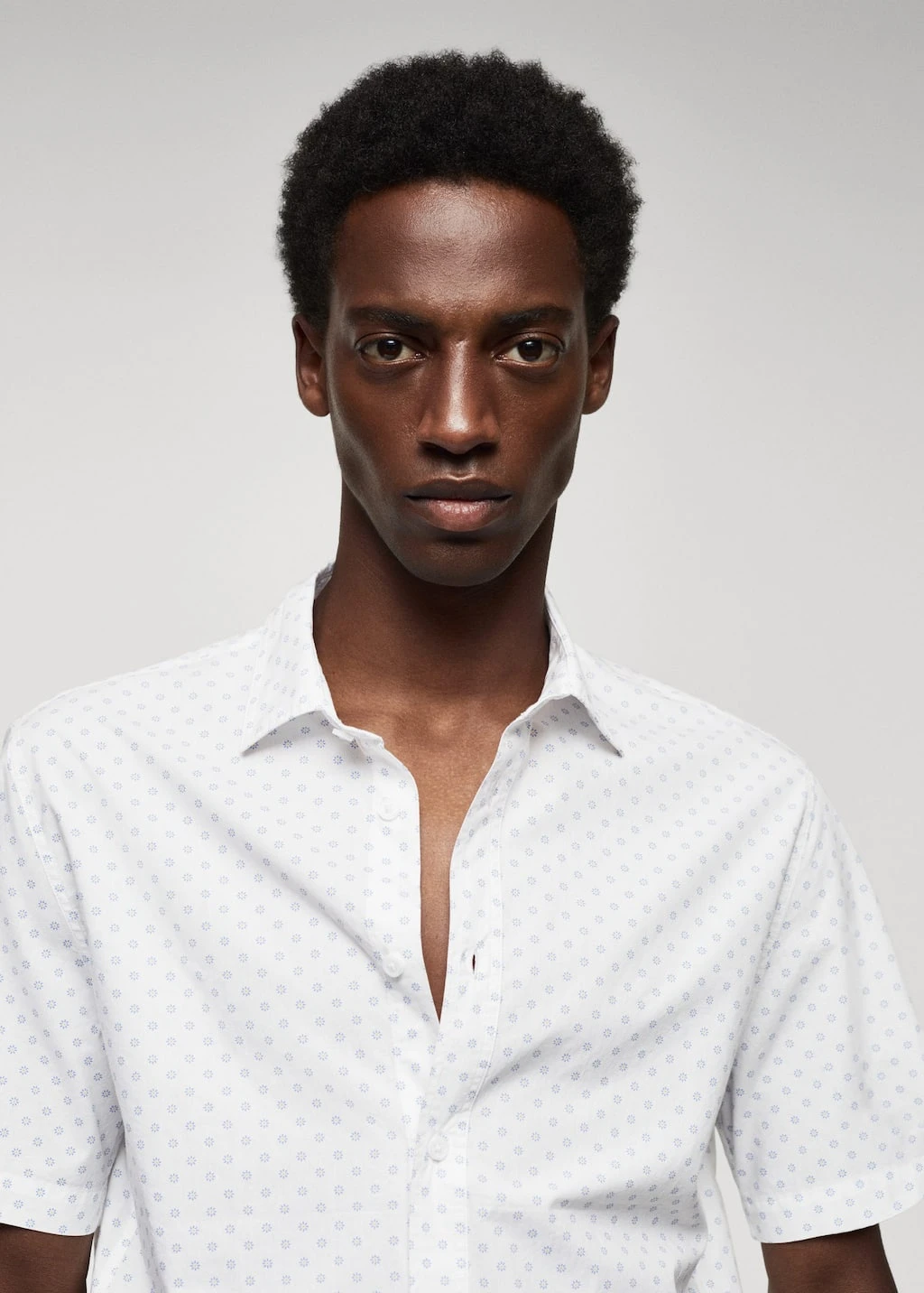 Chemise 100 % Coton Manches Courtes En Micro-imprimé – Image 4