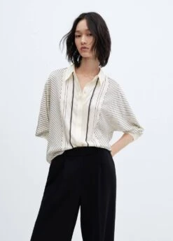 Chemise à Rayures Satinée