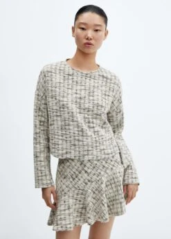 Pull-over Tweed Col Rond