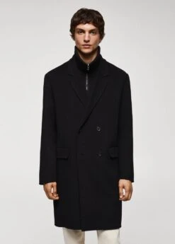 Manteau Croisé Fait Main Laine Recyclée