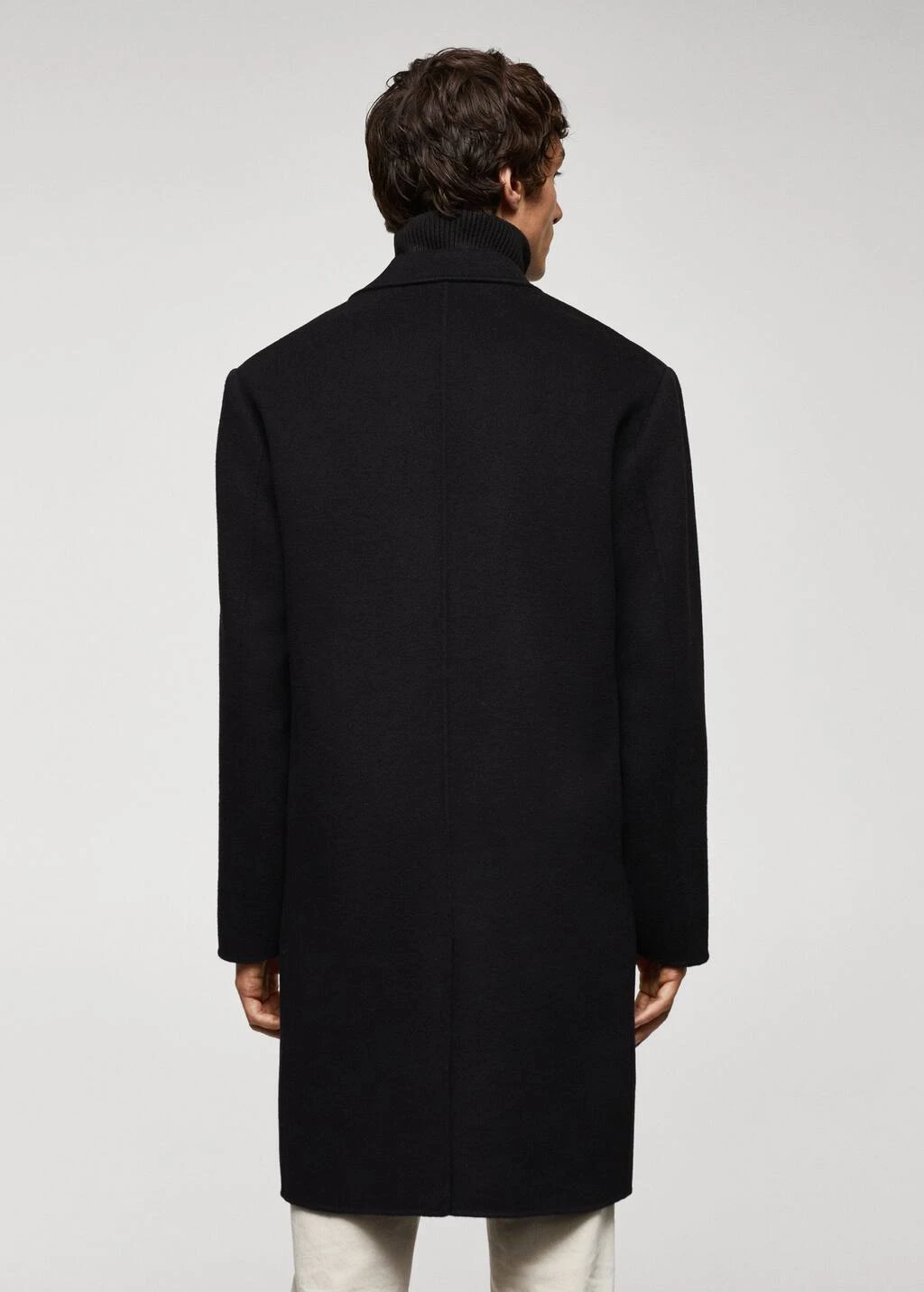 Manteau Croisé Fait Main Laine Recyclée – Image 3