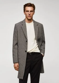 Manteau Laine Pied-de-poule