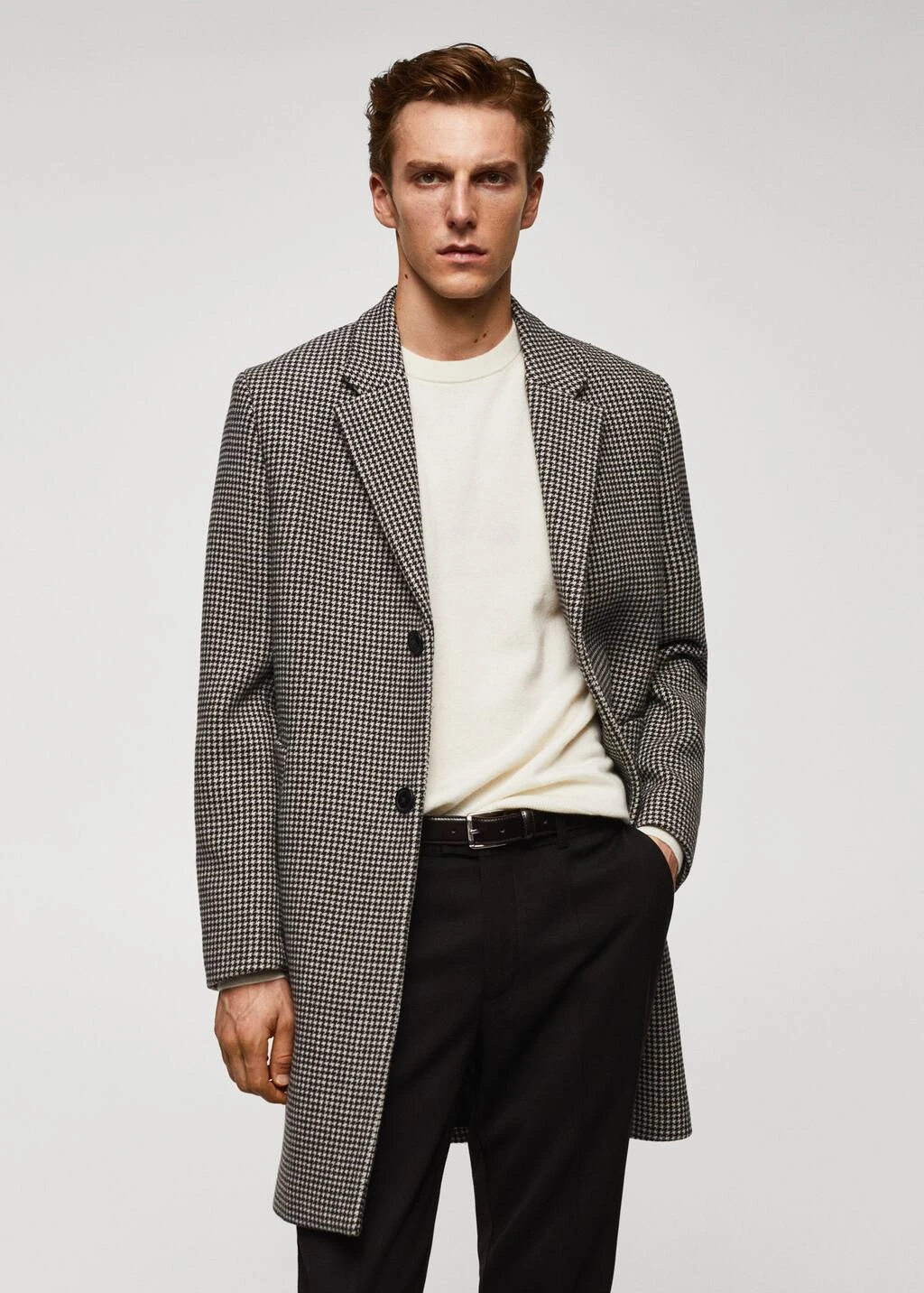 Manteau Laine Pied-de-poule