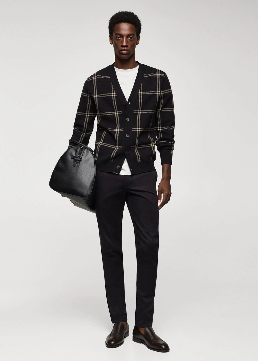 Cardigan Maille Fine Carreaux-fenĂȘtres â Image 2