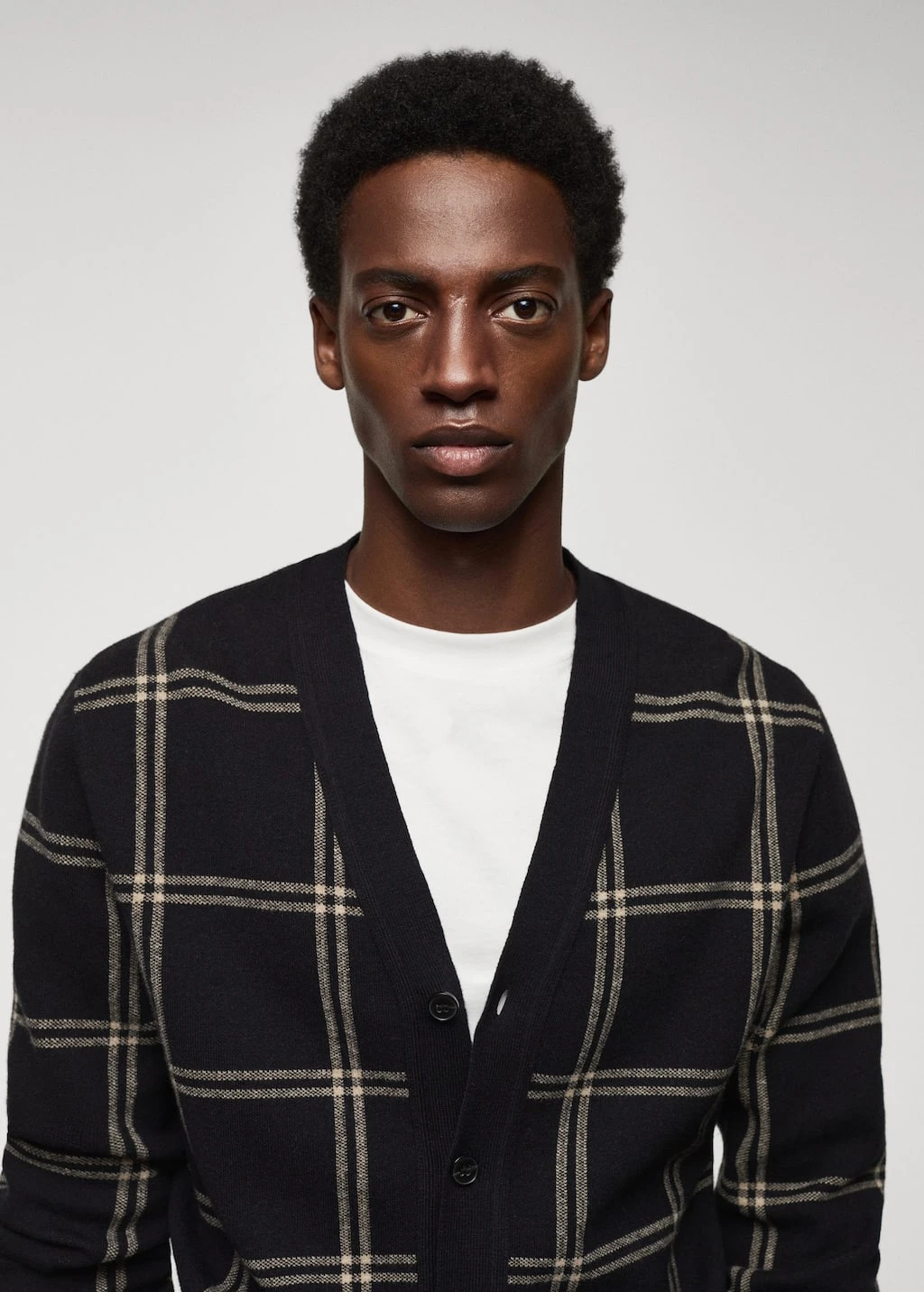 Cardigan Maille Fine Carreaux-fenĂȘtres â Image 4