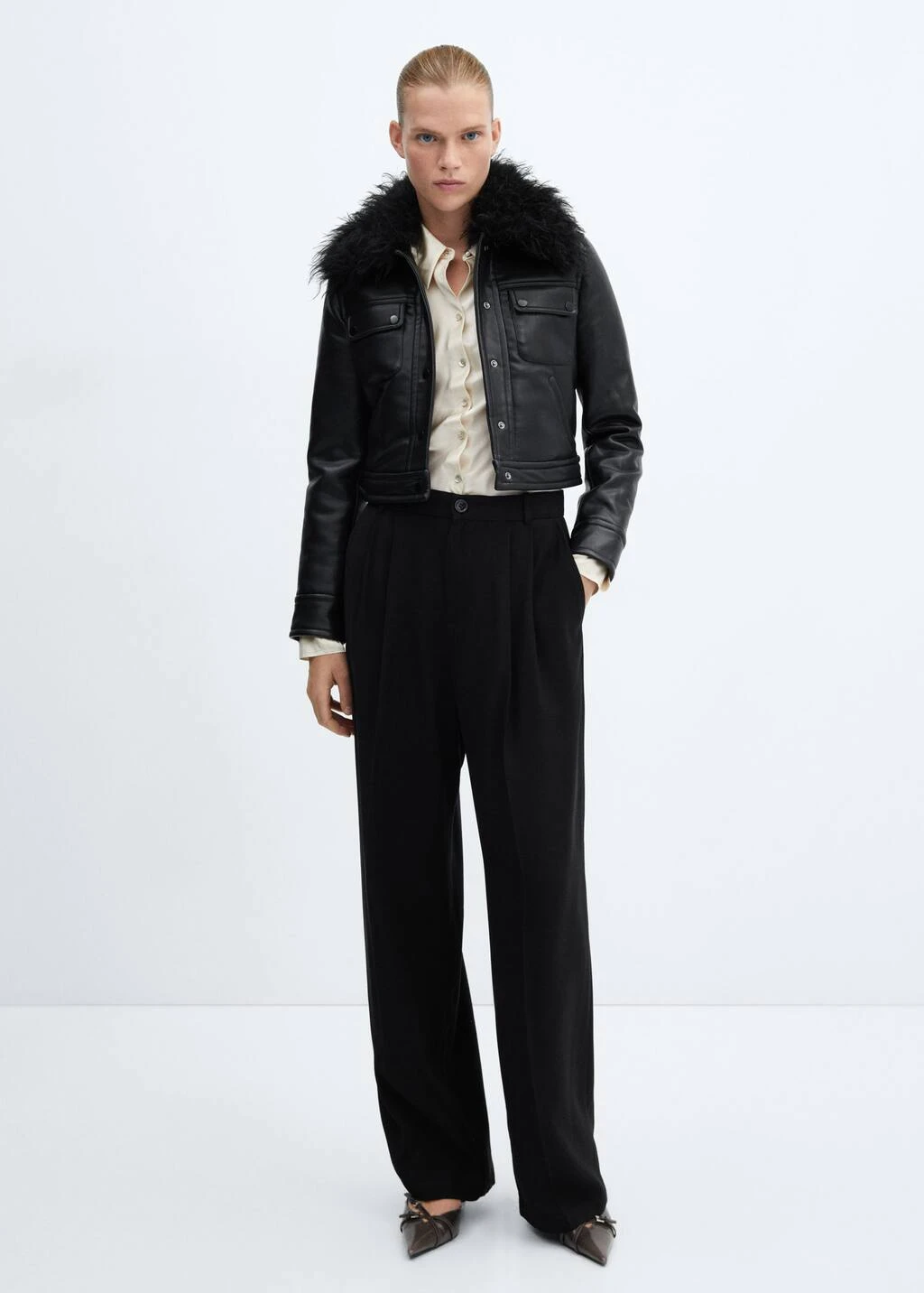 Veste Matelassée Col Fausse Fourrure – Image 2