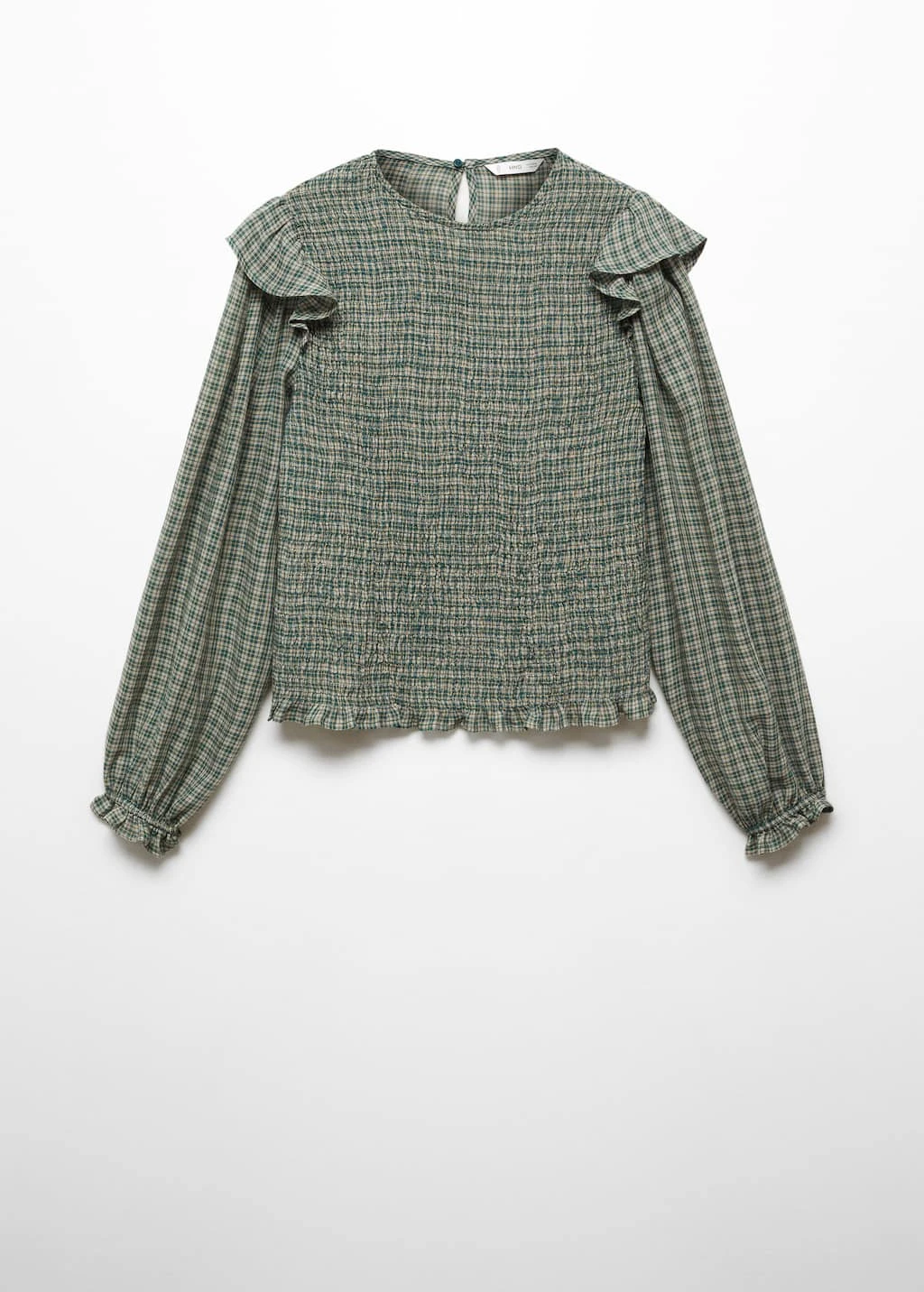 Blouse à Carreaux à Volant – Image 7