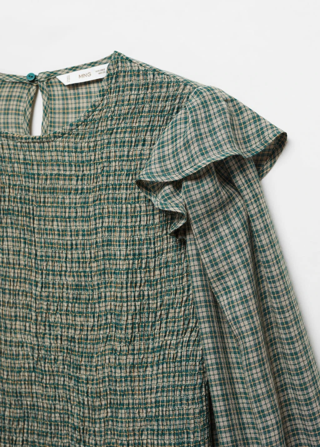 Blouse à Carreaux à Volant – Image 6