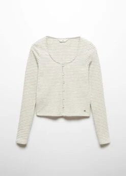 T-shirt à Rayures Et Boutons