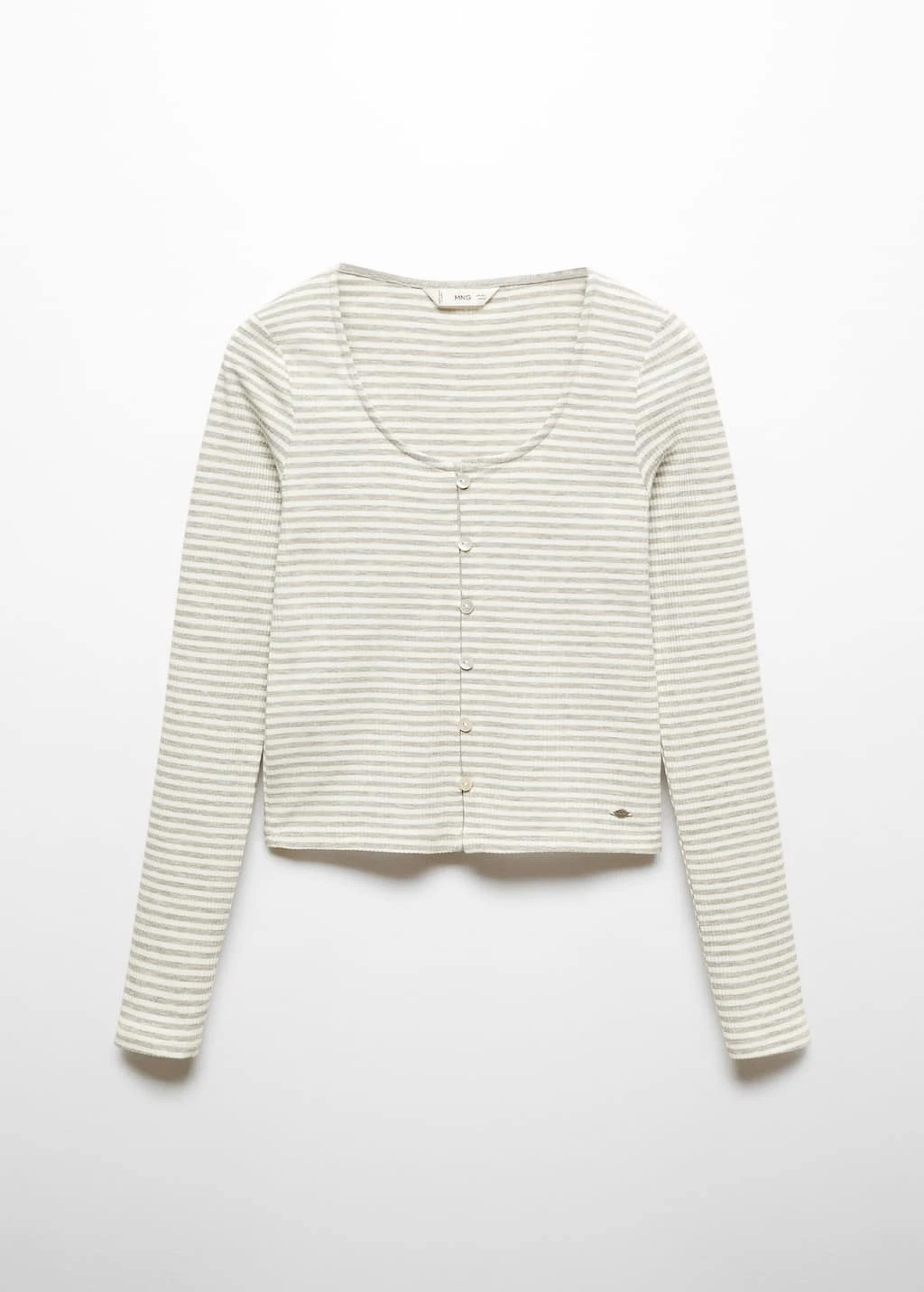 T-shirt Ă Rayures Et Boutons