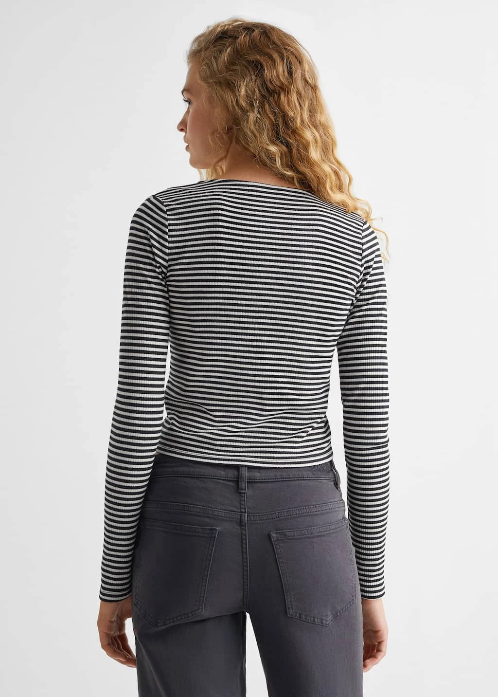 T-shirt à Rayures Et Boutons – Image 9