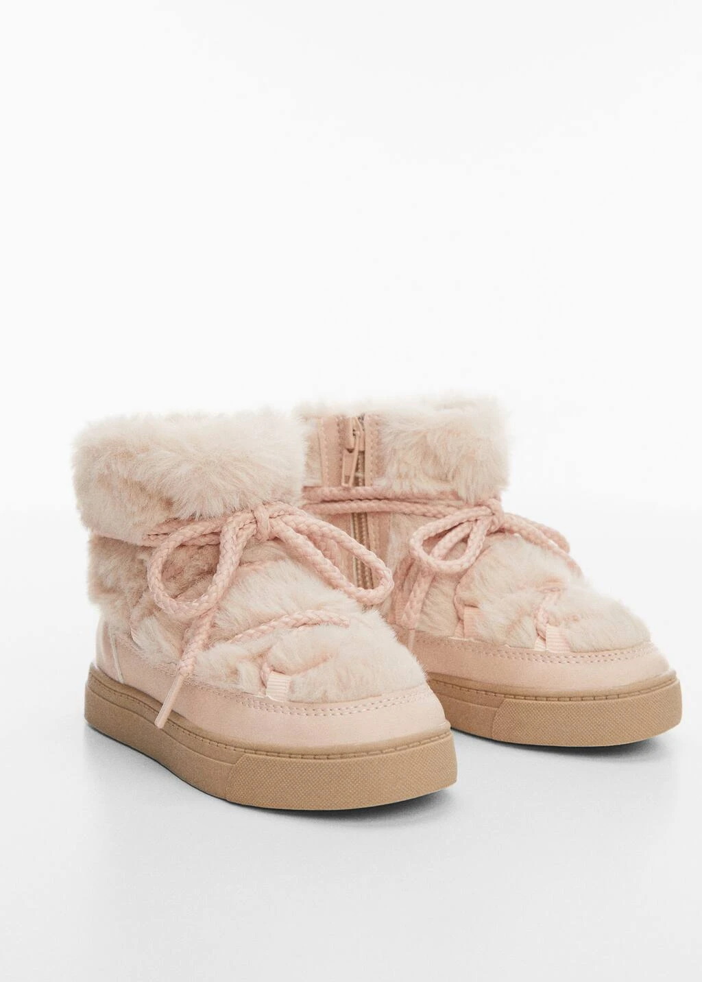 Bottines Lacets Fausse Fourrure