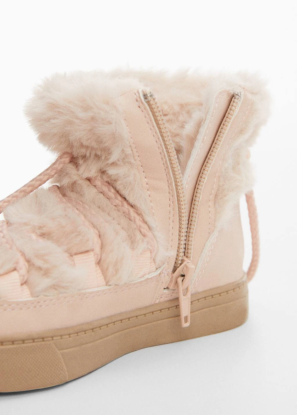 Bottines Lacets Fausse Fourrure – Image 4