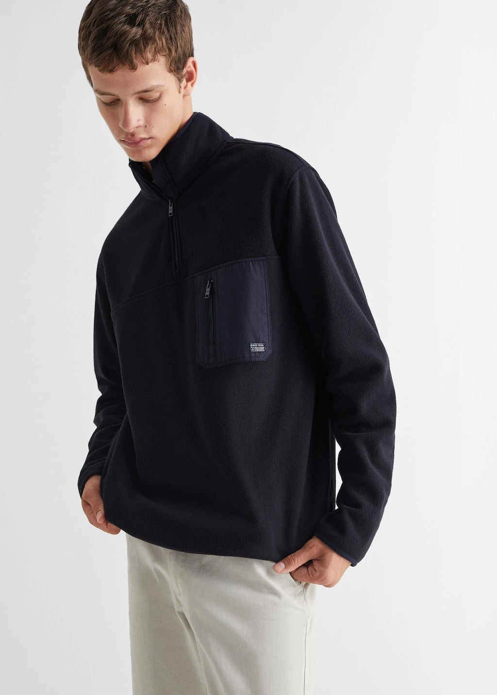 Sweat-shirt Polaire Col Zippé