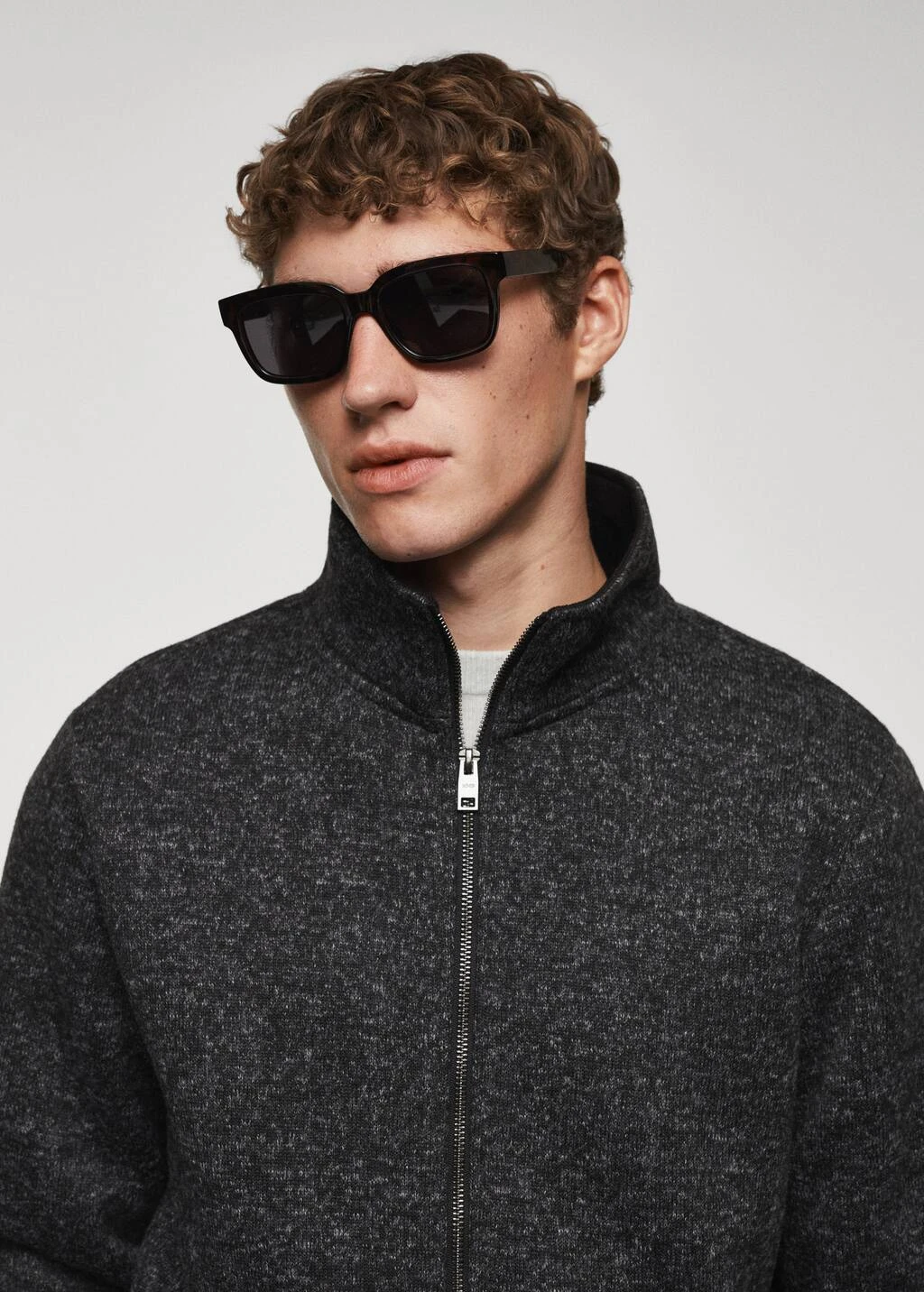 Sweat-shirt Jaspé Fermeture Éclair – Image 4