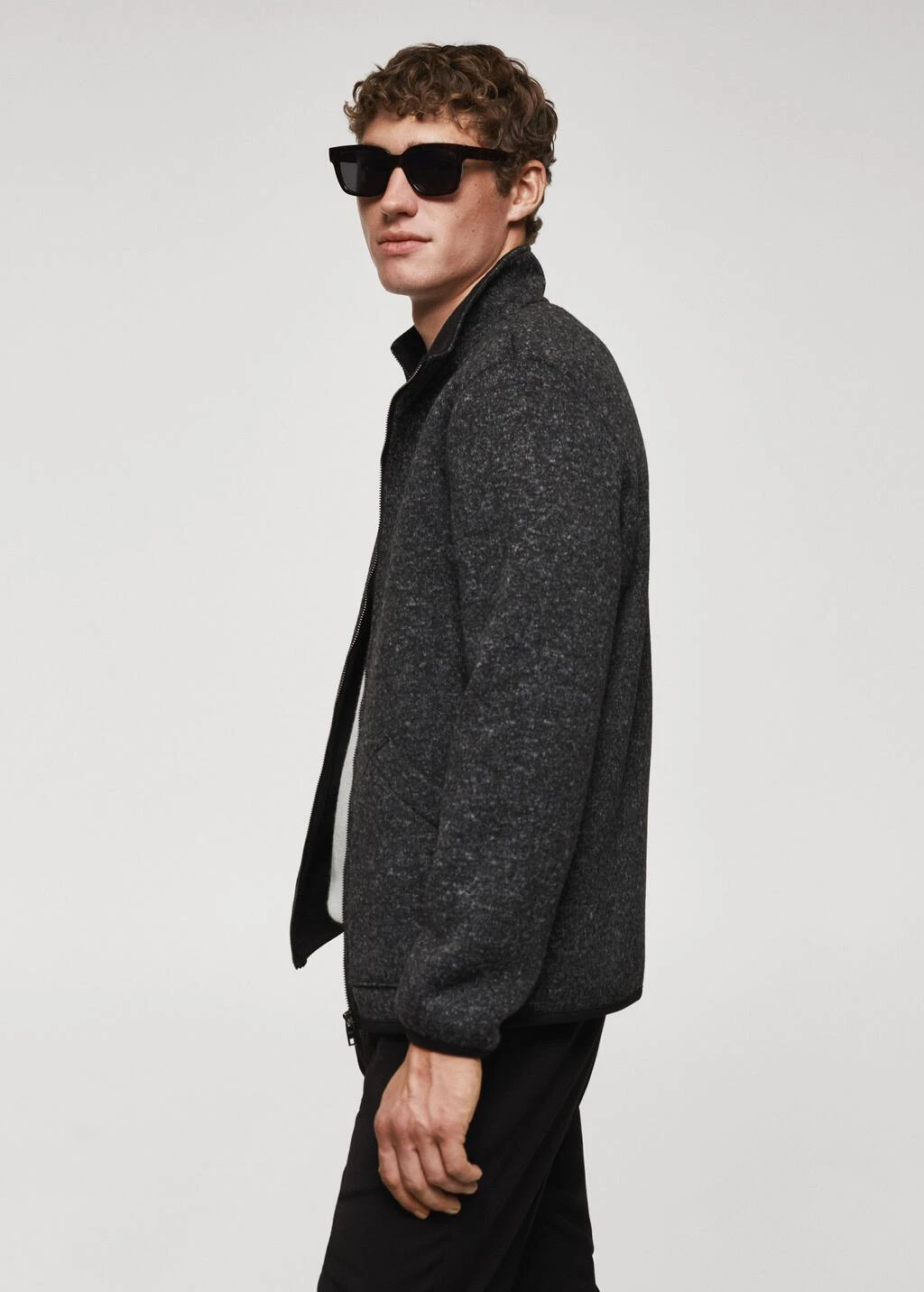 Sweat-shirt Jaspé Fermeture Éclair – Image 5