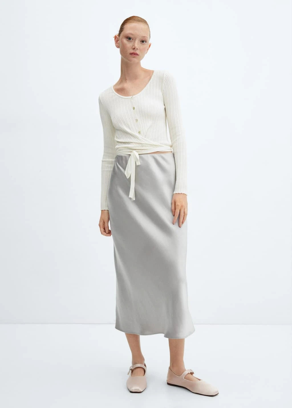 Cardigan Cache-cœur Nœud – Image 2